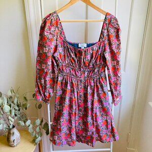 Jcrew x Liberty London Cinched-Waist Organic Cotton Mini Dress Size 6